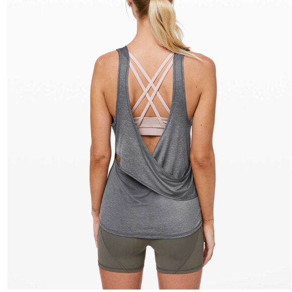 Lululemon Reenergized 2-in-1 Tank Solar Grey / Muse Size 4 - Picture 1 of 6